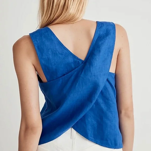 Madewell linen cross back tank - Picture 1 of 3